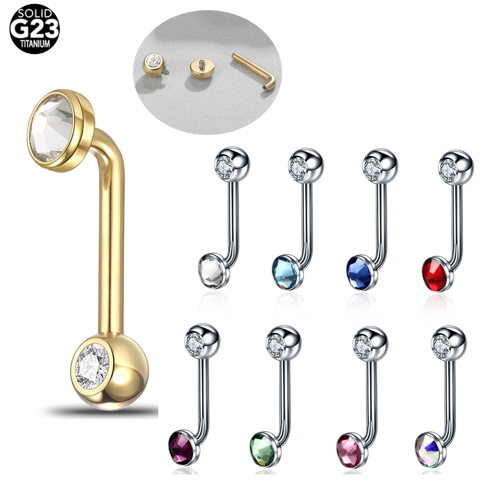 Christina Jewelry & Watches Marguerite Ørestik Forgyldt Sølv - 1 szt. Titanium Christina Piercing kolorowa