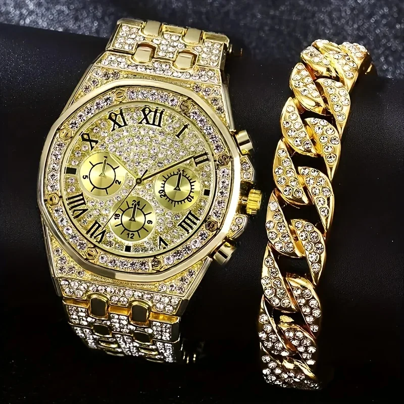Icebox Jewelry Watches - Luksusowy Zegarek Kwarcowy z Ośmiokątną Ramką,