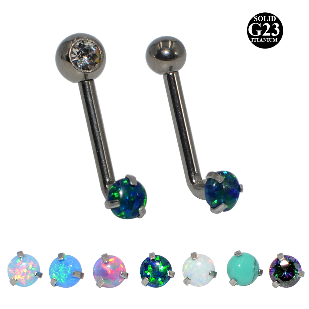 Christina Jewelry & Watches Marguerite Ørestik Forgyldt Sølv - 1PC Titanium Christina pionowy kaptur Piercing