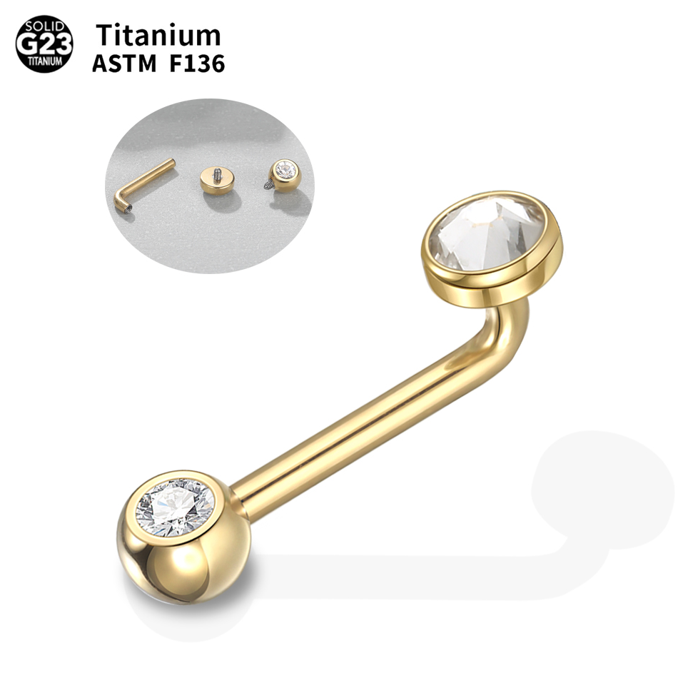 Christina Jewelry & Watches Marguerite Ørestik Forgyldt Sølv - 1PC Implant klasy Titanium Christina pionowe