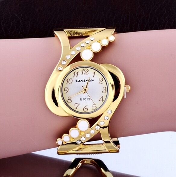 Jewelry Diamond Watches - Luksusowa złota bransoletka zegarki damskie moda