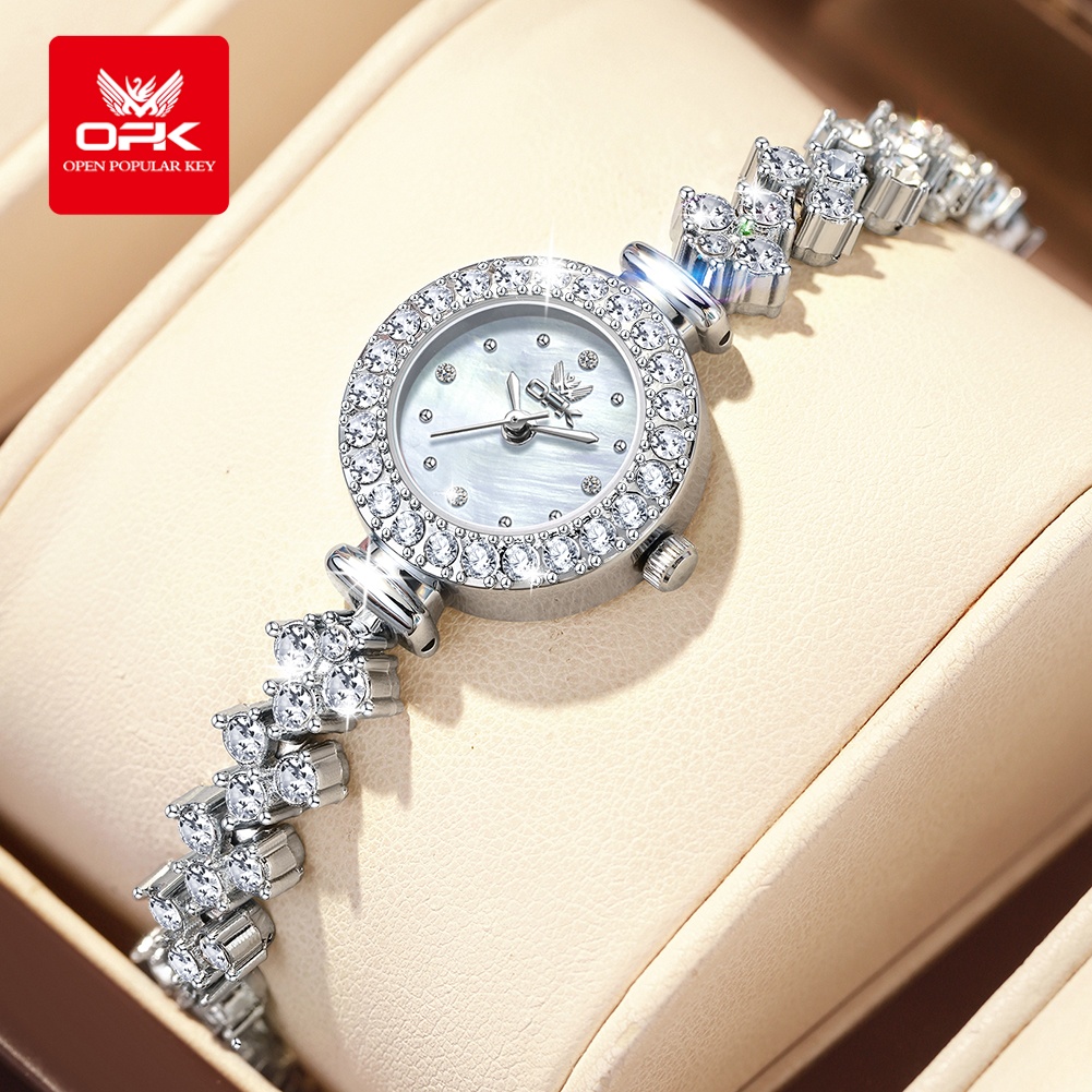 Jewelry Diamond Watches - Zegarki OPK 6057 z pełnym diamentowym