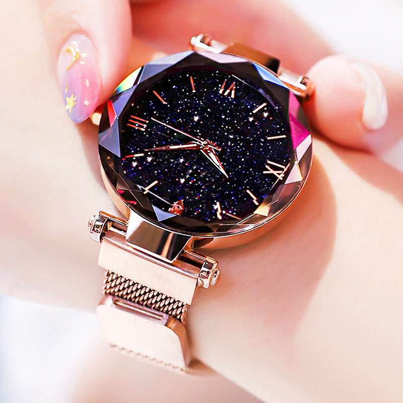 Jewelry Diamond Watches - Moda damska gwiaździste niebo zegarki klamra