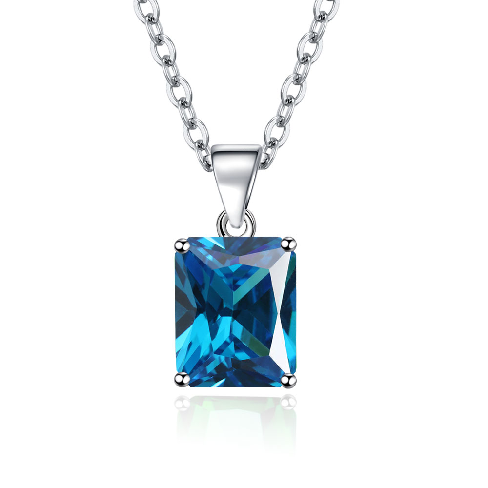 Crystal Choker Necklace - Naszyjnik z zawieszką ze srebra próby