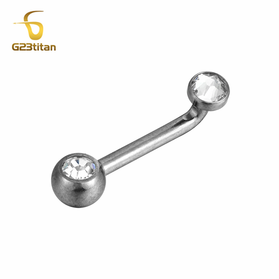 Christina Jewelry & Watches Marguerite Ørestik Forgyldt Sølv - 1PC tytanowy piercing pochwy Christina pionowy