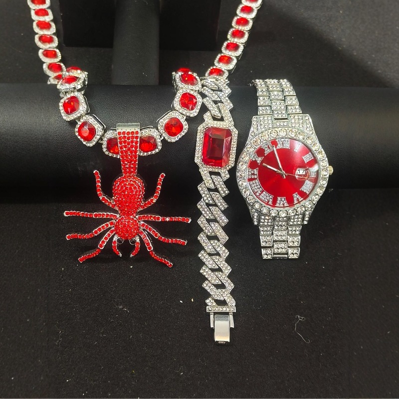 Icebox Jewelry Watches - Zestaw biżuterii hip-hop dla mężczyzn -