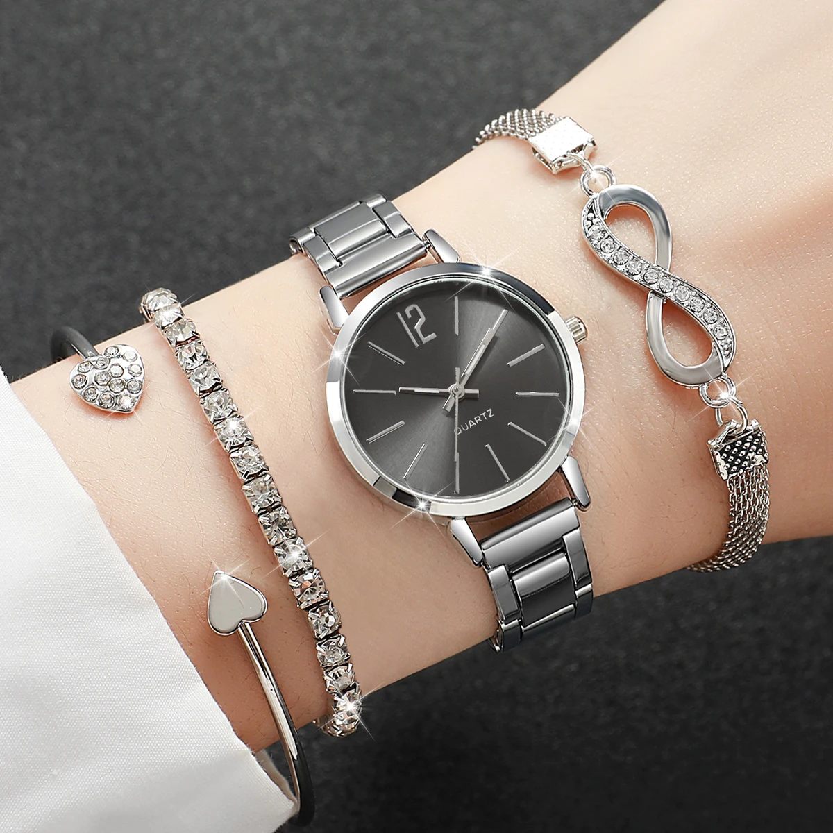 4 SZT./Zestaw Modne Zegarki Da – Jewelry Diamond Watches recenzja i cena