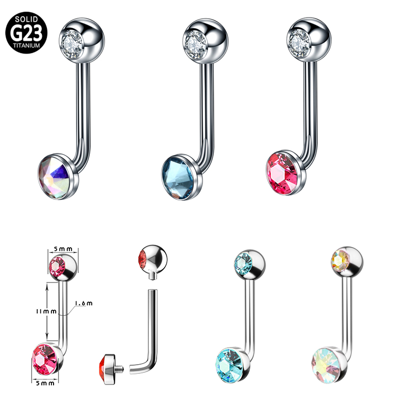 1PC F136 Titanium 14G CZ Gem P – Christina Jewelry & Watches Marguerite Ørestik Forgyldt Sølv recenzja i cena