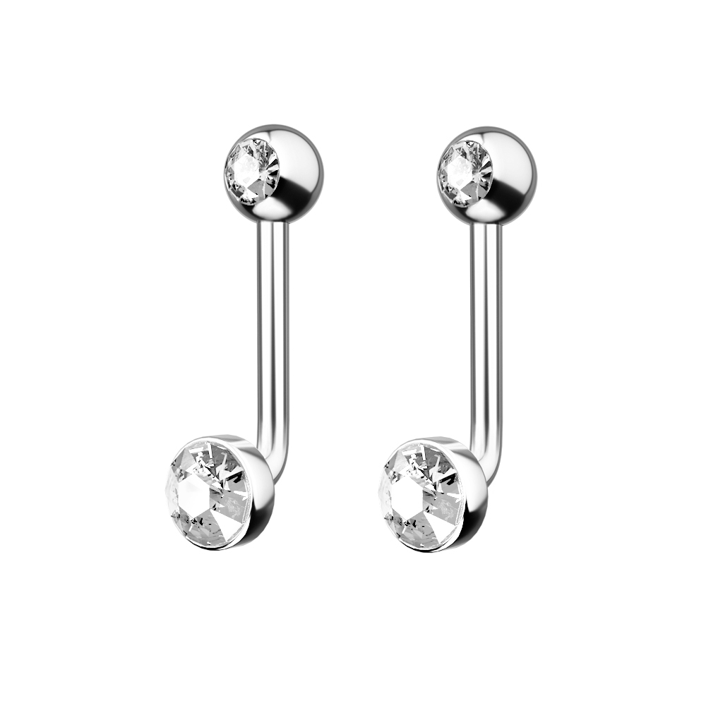 1PC F136 Titanium 14G CZ Gem P – Christina Jewelry & Watches Marguerite Ørestik Forgyldt Sølv recenzja i cena