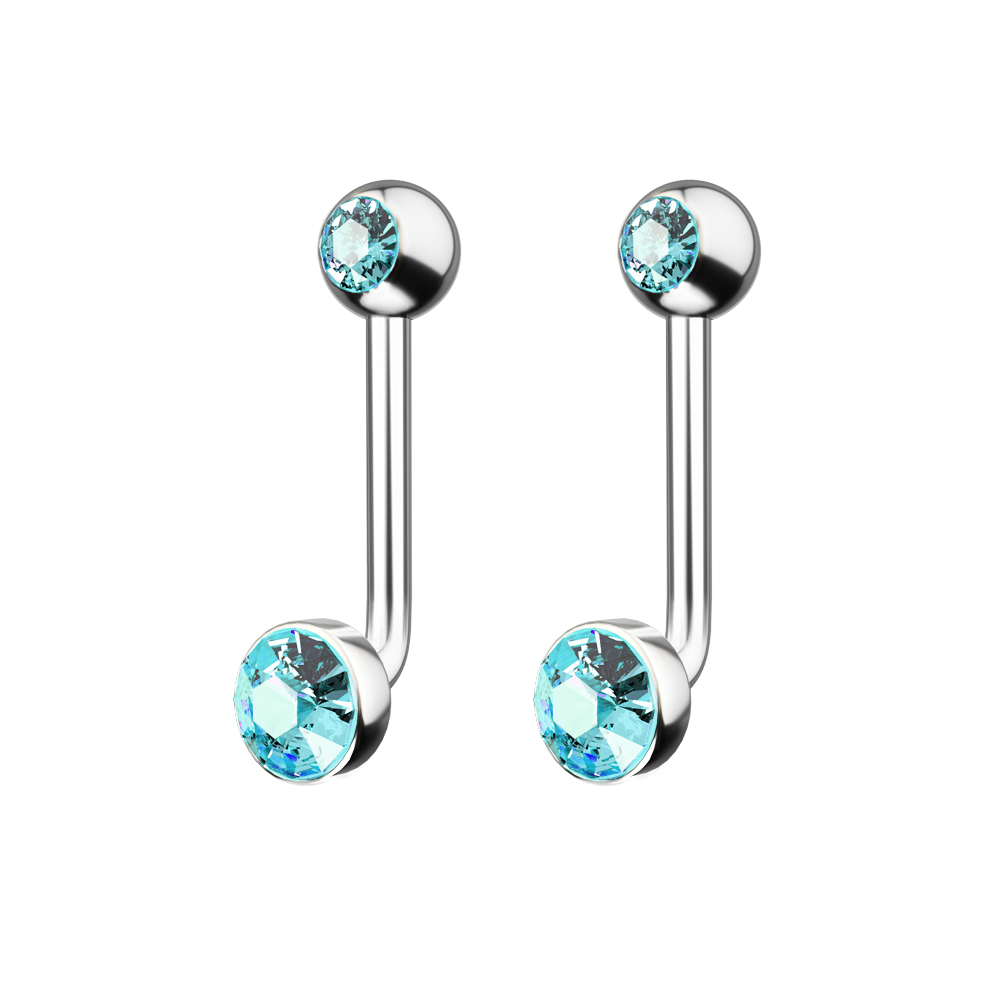 1PC F136 Titanium 14G CZ Gem P – Christina Jewelry & Watches Marguerite Ørestik Forgyldt Sølv recenzja i cena