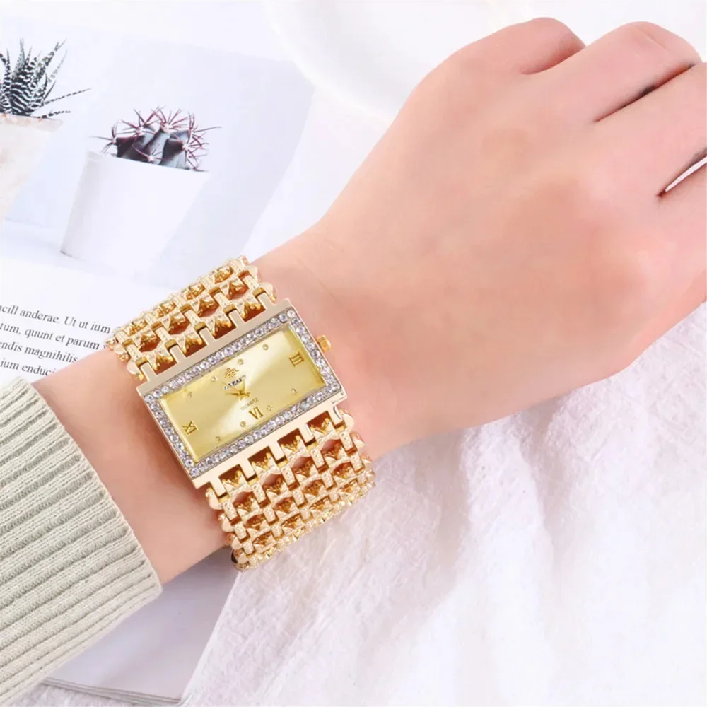 Damski luksusowy zegarek kwarc – Jewelry Diamond Watches recenzja i cena