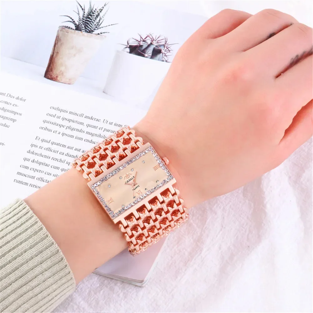 Damski luksusowy zegarek kwarc – Jewelry Diamond Watches recenzja i cena