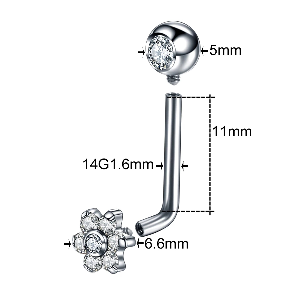 1Pc G23 tytanowy kryształ kwia – Christina Jewelry & Watches Marguerite Ørestik Forgyldt Sølv recenzja i cena