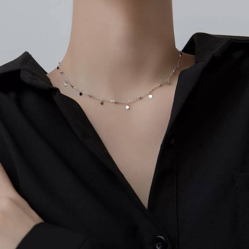 925 Sterling Silver Delicate J – Crystal Choker Necklace recenzja i cena