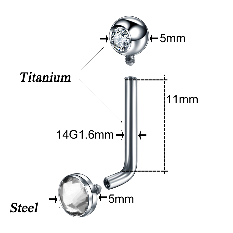 1PC G23 Titanium Crystal Chris – Christina Jewelry & Watches Marguerite Ørestik Forgyldt Sølv recenzja i cena