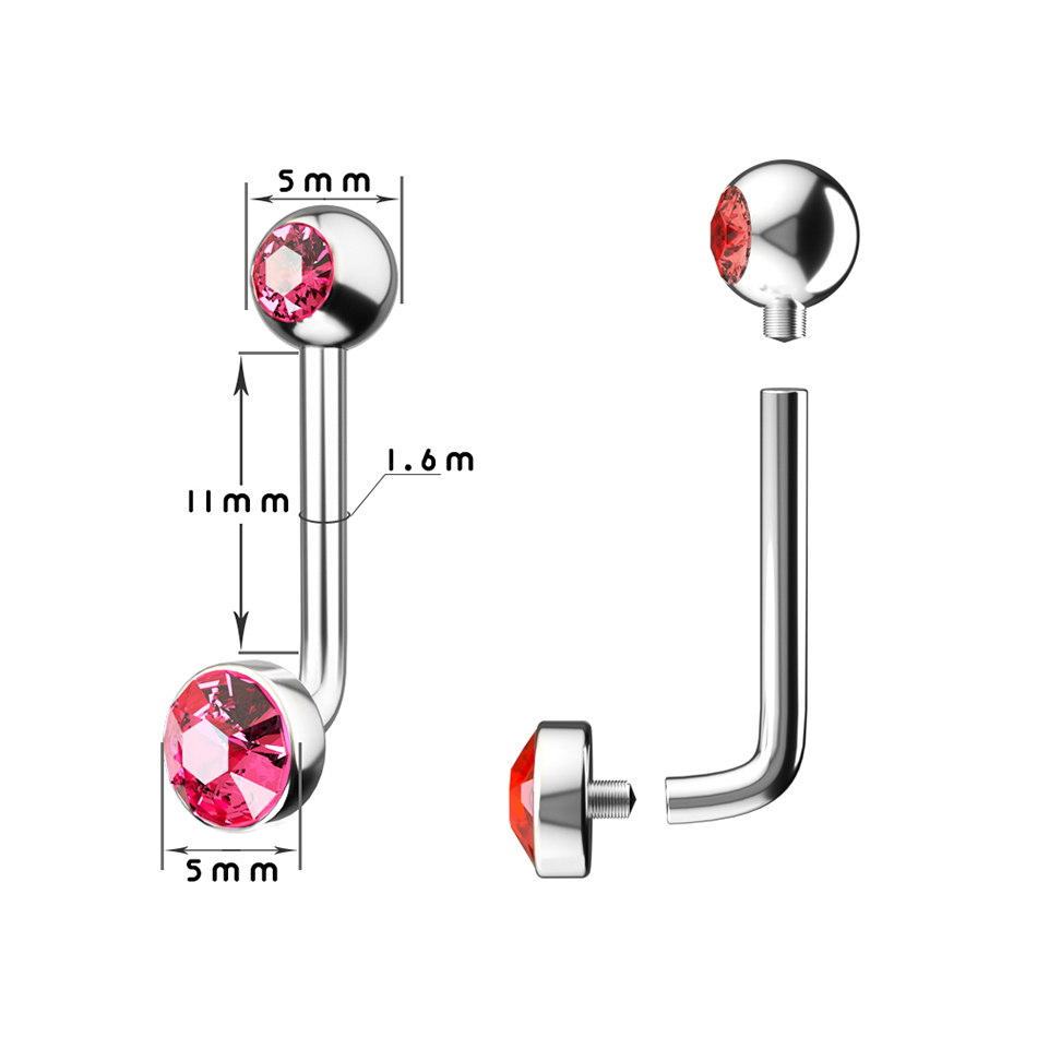 1PC G23 tytanowy kryształowy k – Christina Jewelry & Watches Marguerite Ørestik Forgyldt Sølv recenzja i cena