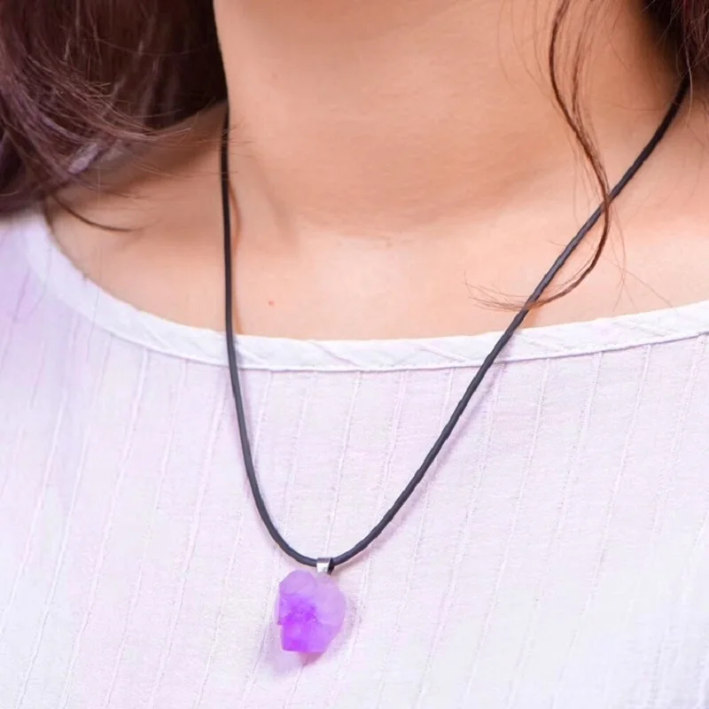 Naturalne ametysty naszyjnik k – Crystal Choker Necklace recenzja i cena