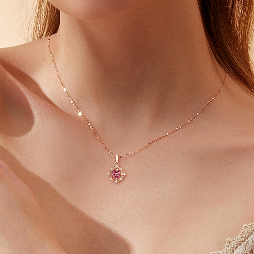 Vintage carving małe rubinowe  – Crystal Choker Necklace recenzja i cena