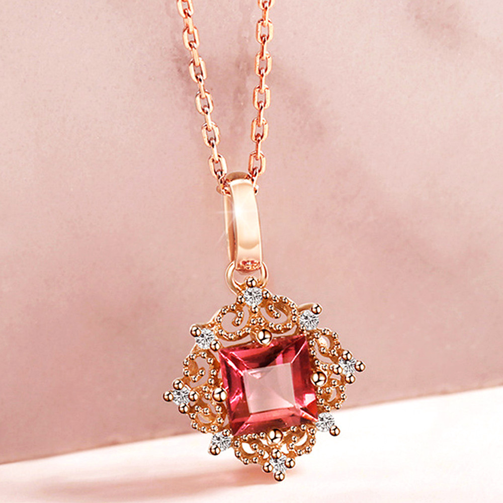 Vintage carving małe rubinowe  – Crystal Choker Necklace recenzja i cena