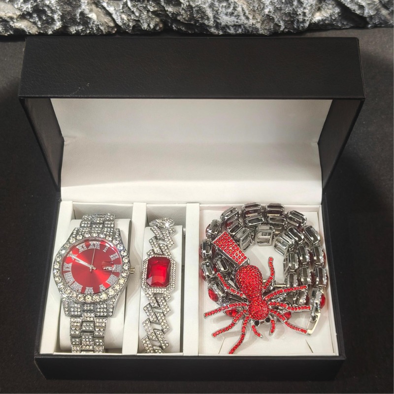 Zestaw biżuterii hip-hop dla m – Icebox Jewelry Watches recenzja i cena